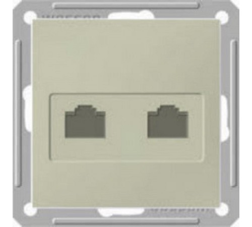 W59 Шампань Розетка 2-ая ТЛФ + компьютерная 5е (RJ11+RJ45)  RSI-251TK5E-4-86  SE