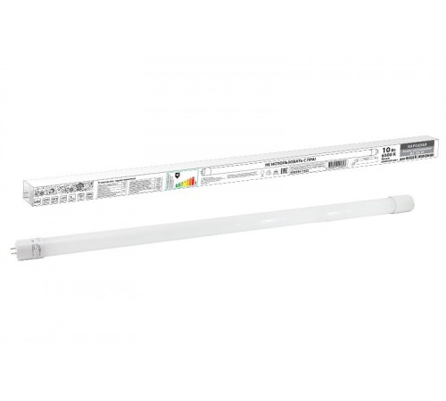 Лампа светодиодная НЛ-Т8-10 Вт-230 В-6500 К-G13, 600 мм, матовая, стекло, непов. Народная  SQ0340-1502  TDM