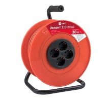 Удлинитель на катушке "Атлант 2.0" 4 гнезда 30м с заземлением  ПВС 3*1,0  10А/2,2кВт PROxima  UKA02-10-310-4-30  EKF