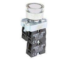 Кнопка управления NP2-BW1161 выступающая, белая, 1НО, AC/DC230В (LED), IP40 (R)  575776  CHINT