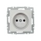BRITE Розетка без заземления без шторок10А РС10-1-0-БрА алюминий  BR-R10-10-K47  IEK