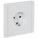 FORTE&PIANO Розетка с заземлением в/к 16А FP216 белый  FP-R11-16-K01  IEK