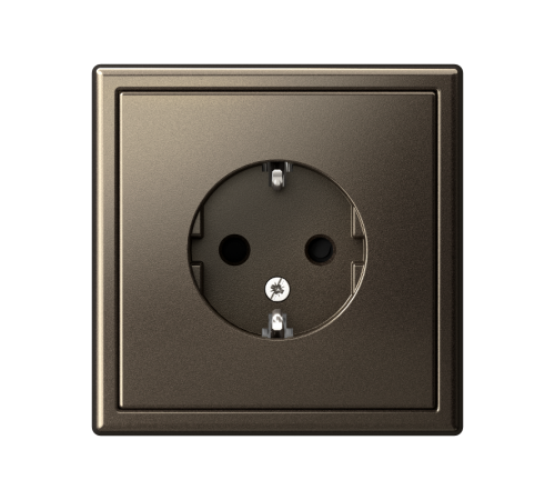 ArtGallery Мокко Розетка с заземлением, со шторками, 16А, механизм  GAL000645  SE