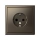 ArtGallery Мокко Розетка с заземлением, со шторками, 16А, механизм  GAL000645  SE