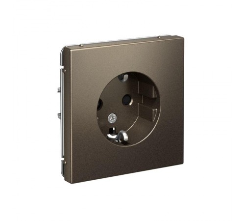 ArtGallery Мокко Розетка с заземлением, со шторками, 16А, механизм  GAL000645  SE