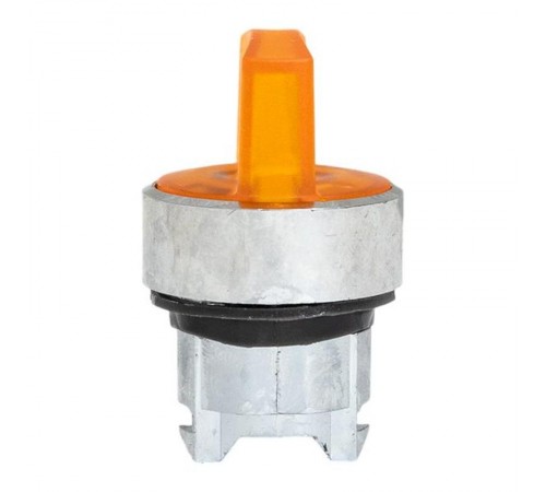 Механизм исполнительный переключателя ХB4 желтый на 3 положения возвратный без фиксации, с подсветкой с короткой ручко IP65  XB4BD3L-Y-65  EKF