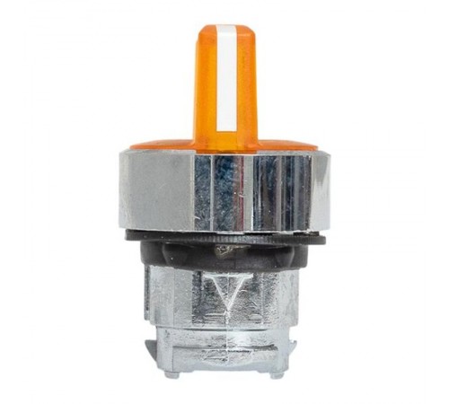 Механизм исполнительный переключателя ХB4 желтый на 3 положения возвратный без фиксации, с подсветкой с короткой ручко IP65  XB4BD3L-Y-65  EKF