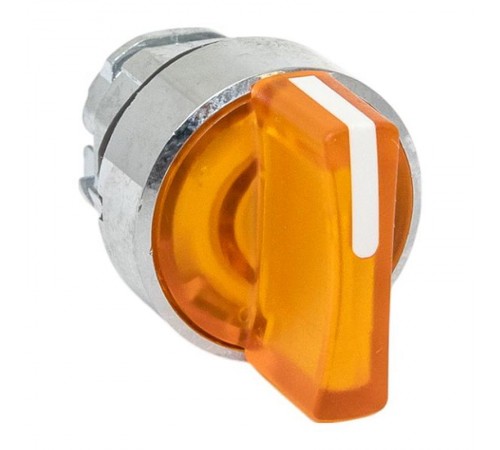 Механизм исполнительный переключателя ХB4 желтый на 3 положения возвратный без фиксации, с подсветкой с короткой ручко IP65  XB4BD3L-Y-65  EKF