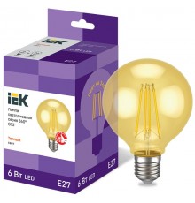 Лампа светодиодная LED G95 шар золото 6Вт 230В 2700К E27 серия 360°  LLF-G95-6-230-30-E27-CLG  IEK