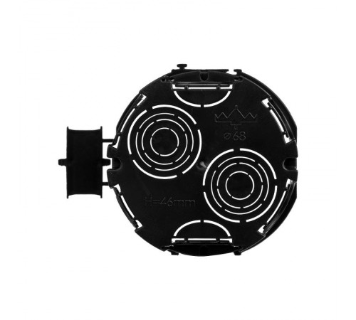 Коробка установочная для сплошных стен, черная, под 2 модуля, без винтов  59302  DKC