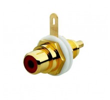 Разъём RCA/CINCH (колокольчик/тюльпан), диапазон от 20 Гц до 20 кГц, цвет красный  0230-0-0453   2CKA000230A0453  ABB