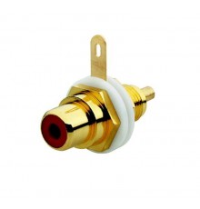 Разъём RCA/CINCH (колокольчик/тюльпан), диапазон от 20 Гц до 20 кГц, цвет красный  0230-0-0453   2CKA000230A0453  ABB