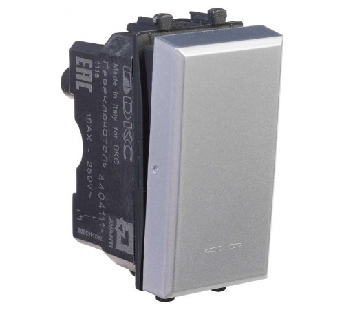 Переключатель модульный, "Avanti", "Закаленная сталь", 1 модуль  4404111  DKC