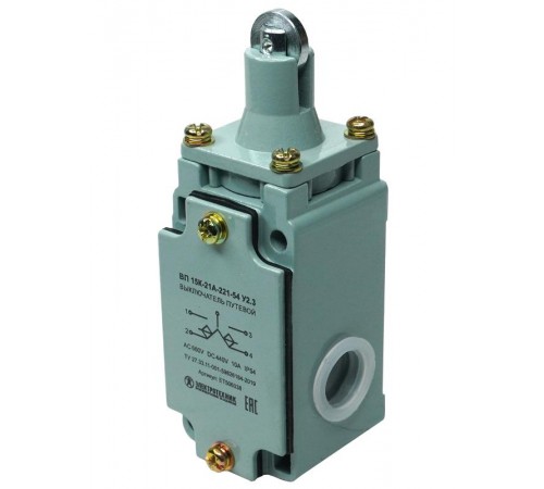 ВП 15К-21А-221-54 У2.3, толкатель с роликом, полумгновенный, IP54, выключатель путевой (ЭТ)  ET506038  Электротехник