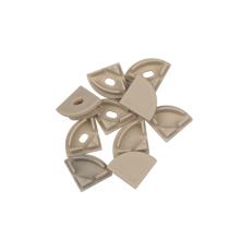 Заглушки торцевые для профиля  PAL1616 SET 5H+5WH (глухая 5шт+сквозная 5шт) / 10шт/   .5058811  Jazzway