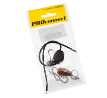 Выключатель для настенного светильника c проводом и деревянным наконечником "Silver" индивидуальная упаковка 1 шт. PROCONNECT  32-0103-9  PROconnect