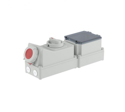 Розетка наружной установки с механической блокировкой и DIN-рейкой на 6 модулей IP67 63А 3P+E+N 400В  DIS5686387  DKC