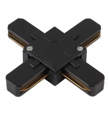 Коннектор для шинопровода Х-образный черный TR7-C 2W X BK  Б0032183  ЭРА