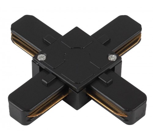 Коннектор для шинопровода Х-образный черный TR7-C 2W X BK  Б0032183  ЭРА