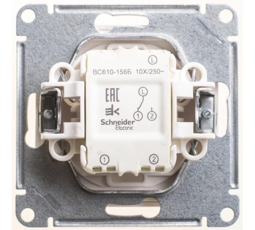 W59 Aqua Белый Переключатель 1-клавишный, 10AX, IP44  VS610-156B-1-86  SE