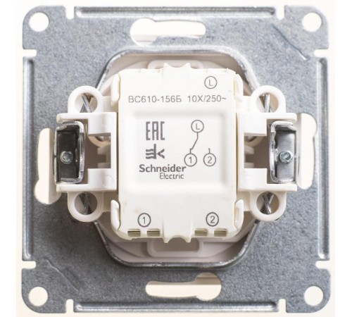 W59 Aqua Белый Переключатель 1-клавишный, 10AX, IP44  VS610-156B-1-86  SE