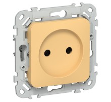 FLITE Розетка без заземления без шторок быстрозажимные клеммы 10А РС01-1-ФлЗ золотарник  FI-R10-10-1-K90  IEK