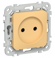 FLITE Розетка без заземления без шторок 10А РС01-0-ФлЗ золотарник  FI-R10-10-K90  IEK