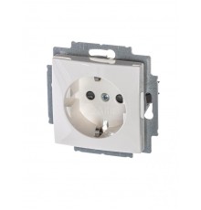 ABB Basic 55 Альп. белый Розетка с/з с защитными шторками  2013-0-5278   2CKA002013A5278  ABB