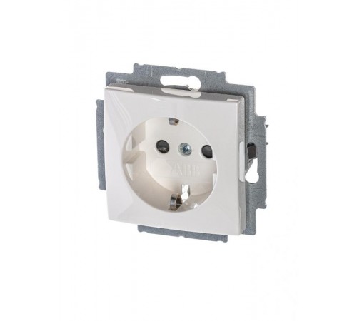 ABB Basic 55 Альп. белый Розетка с/з с защитными шторками  2013-0-5278   2CKA002013A5278  ABB