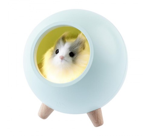 Светильник-ночник светодиодный настольный NLED-468-1W-GR "Хомяк в домике", зеленый   Б0052817  ЭРА