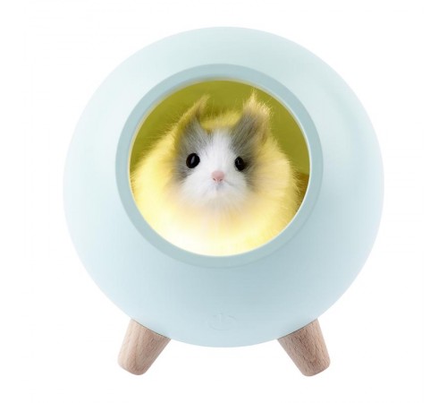 Светильник-ночник светодиодный настольный NLED-468-1W-GR "Хомяк в домике", зеленый   Б0052817  ЭРА