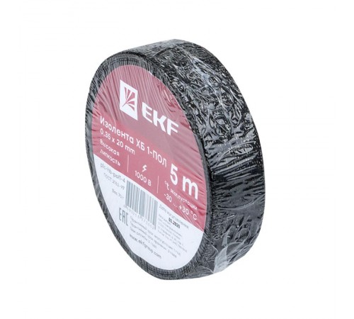 Изолента ХБ 1-ПОЛ 20мм/5м (70г) PROxima  plc-hb-pol1-4  EKF