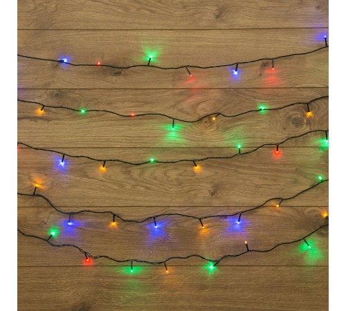 Гирлянда "Твинкл Лайт" 10 м, темно-зеленый ПВХ, 80 LED, цвет мультиколор  303-049  NEON-NIGHT