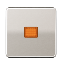 Клавиша с оранжевым окошком для выключателя с подсветкой; платина  CD590KOPT  Jung