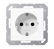 Штепсельная розетка SCHUKO 16A 250V~ с защитой от детей; термопласт; белая  A1520BFKIWW  Jung
