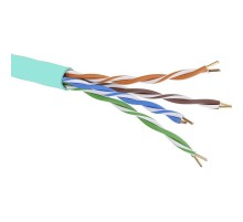 Кабель витая пара кат. 6A неэкранированный, U/UTP, 4 пары, нг(А)-LS,цветвнешней оболочки аква, катушка 500 м  RN6AUUK02AQ  DKC
