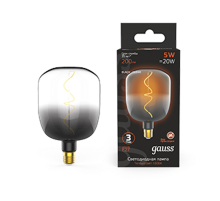 Лампа светодиодная LED Filament V140-DC Black-Clear 5W E27 200lm 1800K 140*204mm 1/6  1008802105  Gauss