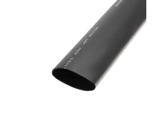 Термоусаживаемая трубка двухстенная клеевая 38,1/19,05 мм черная (уп. 4 шт. по 1 м)  26-2109  REXANT