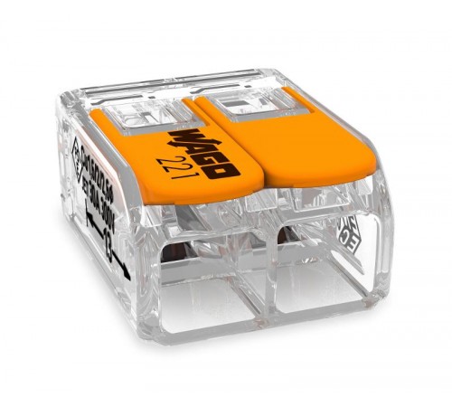 Клемма универсальная компактная 2-проводная 0.5 - 6 мм.кв (уп/50шт)  221-612  WAGO