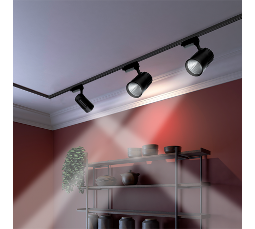 Светильник светодиодный трековый однофазный PTR 1732 32w 4000K 24° BL (чёрный) IP40  .5026162  Jazzway