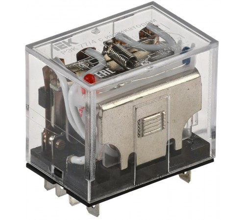 Реле РЭК77/4(LY4) с индикацией 10А 230В АC   RRP10-4-10-220A-LED  IEK