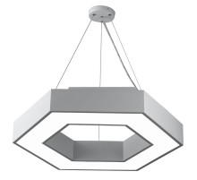 Светильник светодиодный Geometria Hexagon SPO-123-W-40K-045 45Вт 4000К 2500Лм IP40 600*600*80 белый подвесной  Б0050554  ЭРА