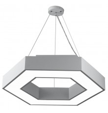 Светильник светодиодный Geometria Hexagon SPO-123-W-40K-045 45Вт 4000К 2500Лм IP40 600*600*80 белый подвесной  Б0050554  ЭРА