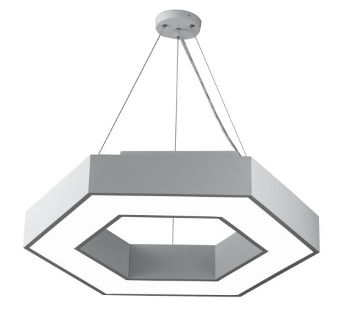 Светильник светодиодный Geometria Hexagon SPO-123-W-40K-045 45Вт 4000К 2500Лм IP40 600*600*80 белый подвесной  Б0050554  ЭРА