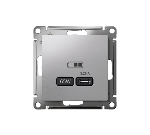 AtlasDesign Алюминий USB Розетка тип-C 65W высокоскоростной заряд QC PD  ATN000327  SE