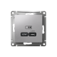 AtlasDesign Алюминий USB Розетка тип-C 65W высокоскоростной заряд QC PD  ATN000327  SE
