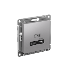 AtlasDesign Алюминий USB Розетка тип-C 65W высокоскоростной заряд QC PD  ATN000327  SE