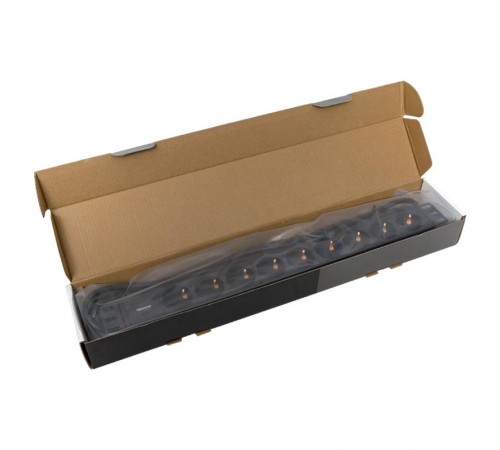 Блок розеток PDU TERACOM PRO 19" 1U 16А/250В 9 розеток Schuko 2 м 3x1,5 мм2 вилка Schuko  TRP-HPD-16A-9SH-2MSH  EKF