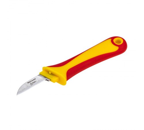 Нож монтажника, нержавеющая сталь, прямое лезвие  12-4936  REXANT