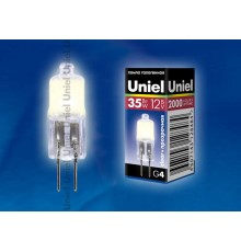 Лампа галогенная капсульная JC-12/35/G4 CL   00825  Uniel